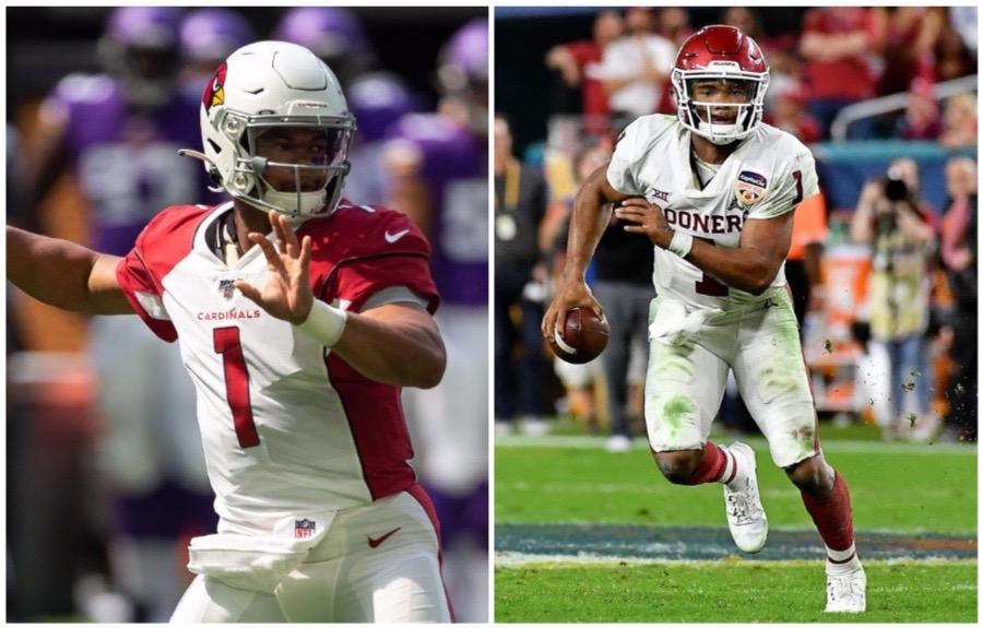 Kyler Murray playing for the Arizona Cardinals and Oklahoma Sooners.