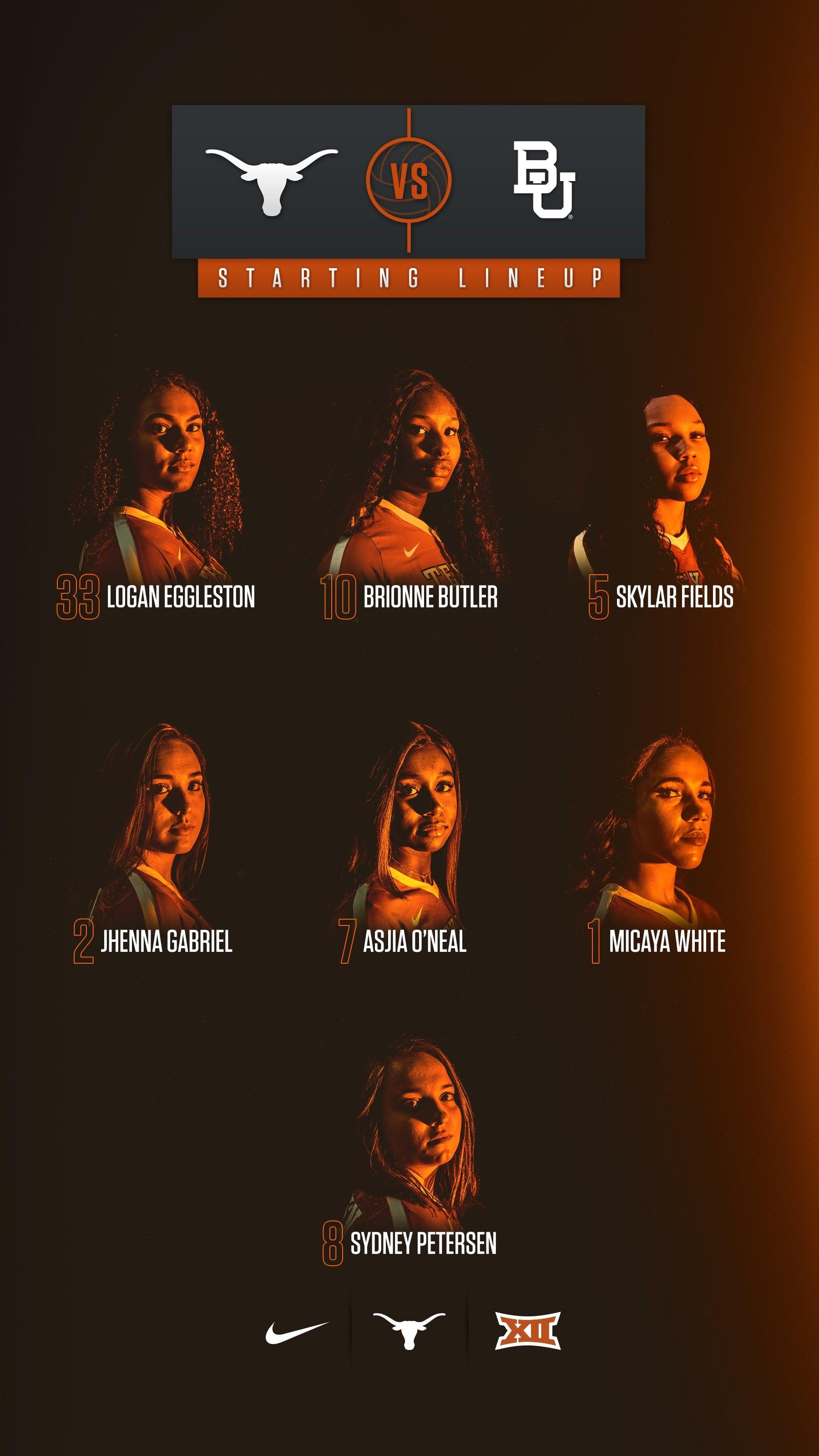 Texas starting lineup