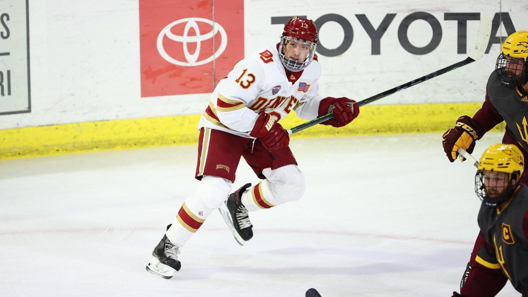 Massimo Rizzo has been one of the best freshmen in college hockey this season.