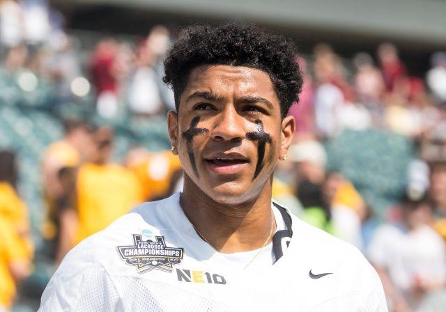 Kyle Lewis ready for another Adelphi men's lacrosse game. 